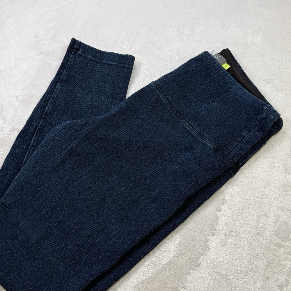 Lysse Denim Leggings Jeans WM Tummy Control Dark Indigo Wash Size L Slim Skinny